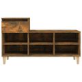 vidaXL Botník dymový dub 102x36x60 cm spracované drevo