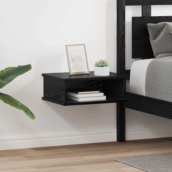 vidaXL Nočný stolík 2 pcs Čierny dub 40 x 31 x 15 cm Kompozitné drevo