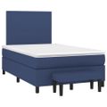vidaXL Boxspring posteľ s matracom modrá 120x200 cm látka