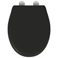 vidaXL WC sedadlo Čierna 47 x 37 x 4 cm Duroplast