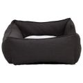 vidaXL Pelech pre psa tmavosivý a biely 110,5x80,5x26 cm ľanový vzhľad flís