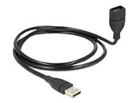 Predlžovacia šnúra USB - USB (F) do USB (M) - 1 m - čierna
