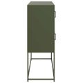 vidaXL Komoda olivovozelená 100,5x39x107 cm oceľ valcovaná za studena