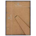 vidaXL Fotorámiky na stenu alebo stôl 3 ks modré 29,7x42 cm MDF