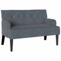vidaXL Chesterfield lavica Tmavo šedá 112 x 65,5 x 75 cm Zamat