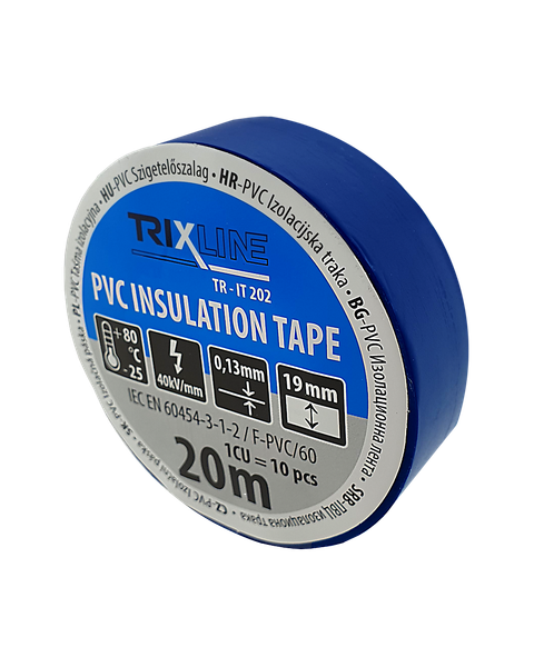 PVC izolačná páska TR-IT 202 20m, 0,13mm modrá TRIXLINE