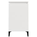 vidaXL Nočné stolíky 2ks vysoký lesk biele 40x35x70cm spracované drevo