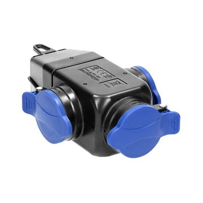 Zásuvka ORNO OR-AE-1346 na kabel trojitá, IP44, čierna