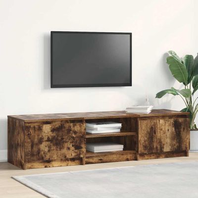 vidaXL TV skrinka dymový dub 140x40x35,5 cm spracované drevo