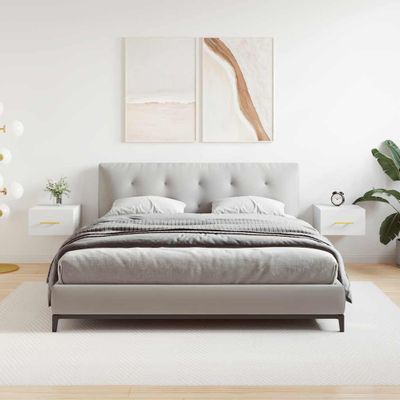 vidaXL Nástenné nočné stolíky 2 ks biele 35x35x20 cm