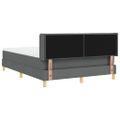vidaXL Posteľ s pružinovým rámom Tmavo šedá 200 x 140 cm látka