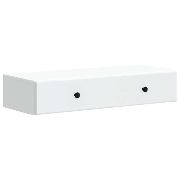 vidaXL Nástenný bočný stôl Biela 87,5 x 34,5 x 17 cm Kompozitné drevo