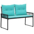 vidaXL Vonkajšia lavička 2 -Seater 4 ks 110 x 59 x 82 cm polyratan
