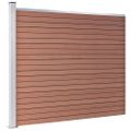 vidaXL Plotový panel WPC 175x146 cm hnedý