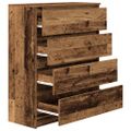 vidaXL Komoda staré drevo 80x35x99 cm kompozitné drevo