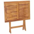 vidaXL Skladací záhradný jedálenský stôl 90x60x75 cm tíkový masív
