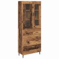 vidaXL Highboard 2 ks Staré drevo 69,5 x 34 x 180 cm Kompozitné drevo