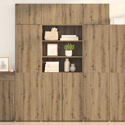 vidaXL Highboard Remeselný dub 80 x 42,5 x 185 cm Kompozitné drevo