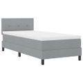 vidaXL Posteľ s pružinovým rámom Svetlosivá 90 x 200 cm látka
