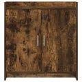 vidaXL Servírovacia skriňa Dymový dub 72 x 36 x 80 cm Kompozitné drevo