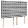 VidaXL Osmanská posteľ s matracom Svetlosivá látka 140x200cm