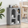 vidaXL Servírovacia skriňa ELST Sivý Sonoma 59 x 35 x 80.5 cm