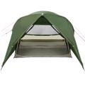 vidaXL Dómový stan pre 4 osoby so strechou Zelená 455 x 252 x 178 cm