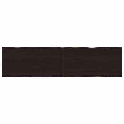 vidaXL Stolová doska tmavohnedá 160x40x(2-4)cm ošetrený masív hrany