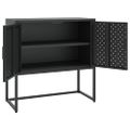 vidaXL Komoda čierna 75x35x75 cm oceľová