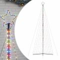 vidaXL LED vianočný stromček 789 LED farebné 476 cm