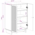 vidaXL Skriňa na topánky EDE 59,5 x 39,5 x 90 cm Kompozitné drevo