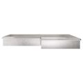 vidaXL Slimákové zábrany 16 ks 100 x 3,5 x 25 cm Nerezová oceľ