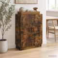 vidaXL Servírovacia skriňa Dymový dub 66 x 34,5 x 87 cm