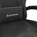 vidaXL Otočná herná stolička s podnožkou čierna umelá koža