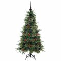vidaXL Umelý Sklápací Vianočný Stromček Zelená 120 cm PE a PVC