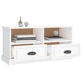 vidaXL TV skrinka lesklá biela 93x35,5x45 cm kompozitné drevo