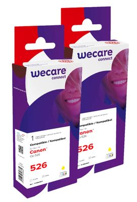 WECARE ARMOR sada ink kompatibilná s CANON CLI526Y 2x10,5 ml, žltá, CLI-526 Y