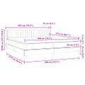 vidaXL Box Spring Posteľ s matracom Ružová 200x210 cm Zamat