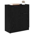 vidaXL Servírovacia skriňa Čierny dub 60 x 30 x 70 cm Kompozitné drevo