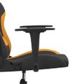 vidaXL Masážna herná stolička, čierna a oranžová, látka