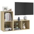 vidaXL TV skrinky 2 ks, dub sonoma 72x35x36,5 cm, kompozitné drevo
