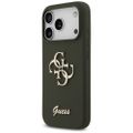 Puzdro Guess Silicone Big 4G Script pre iPhone 17 Pro khaki