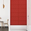 vidaXL Nástenné panely 12 ks vínovočervené 60x30 cm umelá koža 2,16 m²