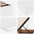 vidaXL Postel s úložným prostorem a matrací Biela 100 x 200 cm