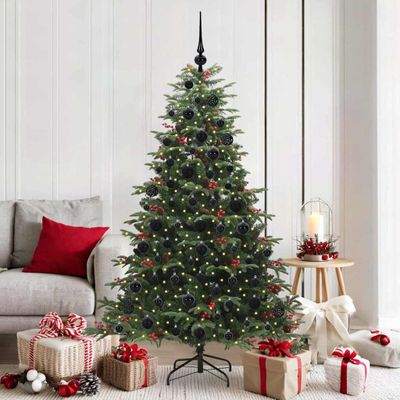 vidaXL Umelý vianočný stromček Zelená 180 cm PVC, kov a plast