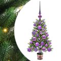 vidaXL Vianočný stromček s 150 LED-i so stojanom Zelená 65 cm PE