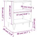 vidaXL Nočné skrinky 2 ks čierne 40x30x50 cm kompozitné drevo
