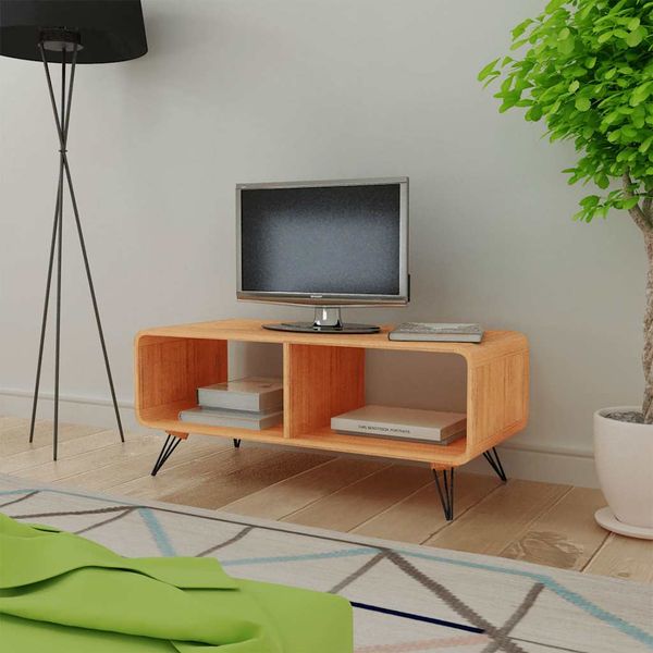 vidaXL Televízny stojan, 90x39x38.5 cm, drevený, hnedý