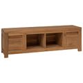 vidaXL TV skrinka 110 x 30 x 35 cm Prírodná Husté teakové drevo