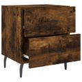vidaXL Nočné stolíky 2 ks dymový dub 40x35x47,5 cm kompozitné drevo